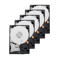 Packung/Kit mit Festplatten - 10 Einheiten - Seagate SkyHawk AIST8000VE0004 - Bis zu 32 Übertragungen von künstlicher Intelligen