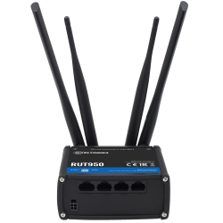 Teltonika Router 4G Industrial - 4 Ethernet ports RJ45 Fast Ethernet - Dual SIM 4G (LTE) Category 4 up to 150Mbps - 2x E