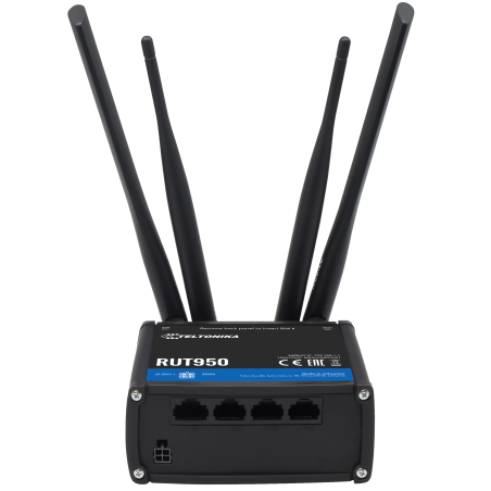 Teltonika Router 4G Industriell - 4 Ethernet-Anschlüsse RJ45 Fast Ethernet - Dual SIM 4G (LTE) Kategorie 4 bis zu 150Mbps - 2x E