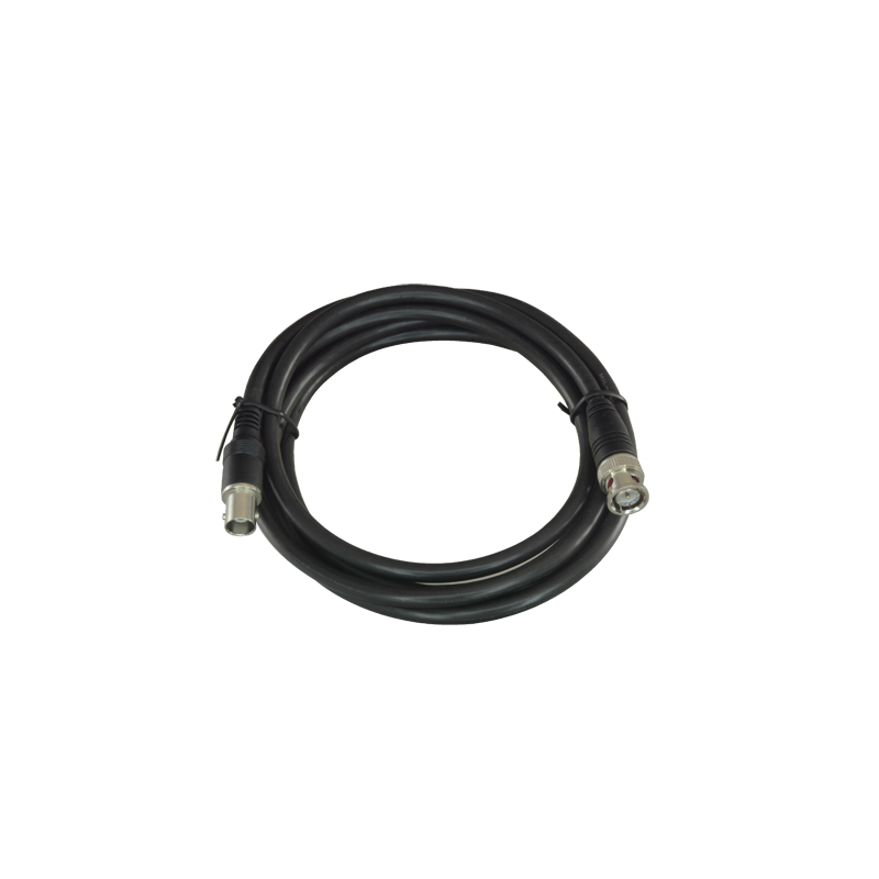 Prepared coaxial cable - BNC male to BNC female - Coaxial RG59 - Length 2 m - Color black - Robust construction BNC1-20