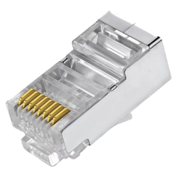 Anschlüsse - RJ45 FTP CAT 6 für Krimpung - FTP-Kabel kompatibel - 20 mm (L) - 10 mm (B) - 5 g CON300-FTP6 MARCA BLANCA 1 - Artma