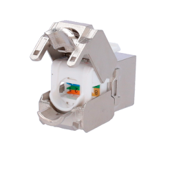 Stecker für FTP-Kabel - Ausgangsstecker RJ45 - Kompatibel FTP-Kategorie 6 - Einfache Installation ohne Werkzeuge KS6-FTP-TL180 M