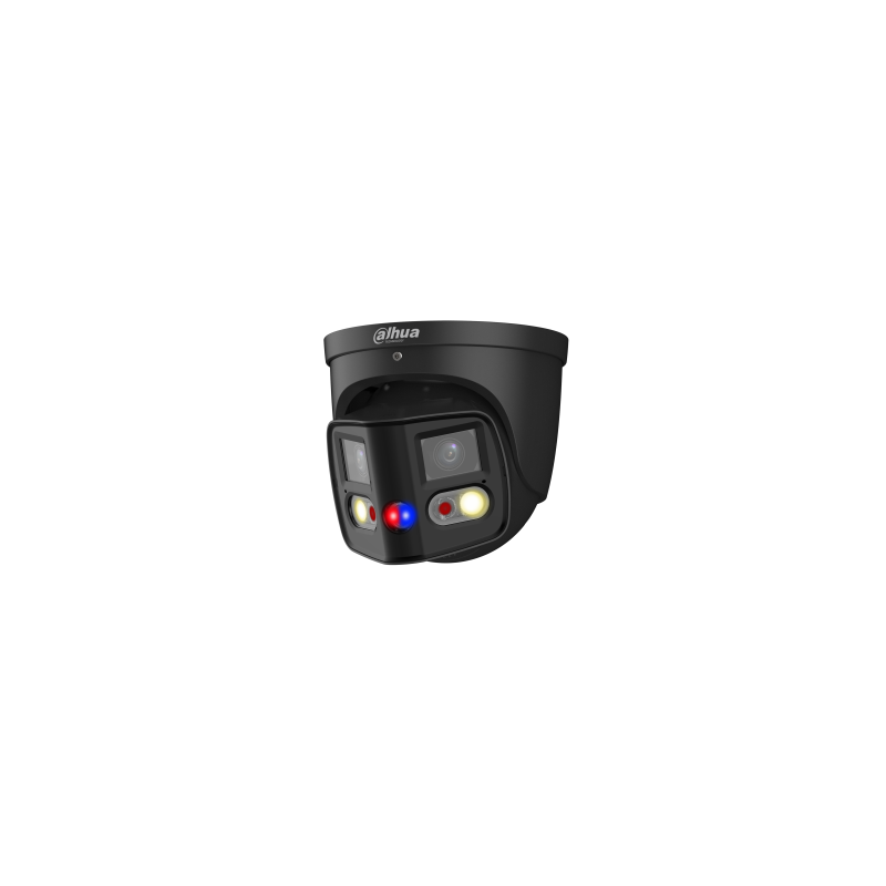 Dahua IP-Dual-Lens-Eyeball-Kamera, 2 x 4 MP, TiOC, Splicing, 2,8 mm, IR 25 m, IP67, schwarz - DH-IPC-PDW3849P-A180-E2-AS-PV-0280