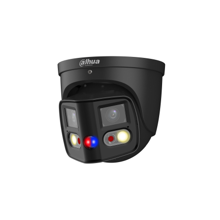 Dahua IP-Dual-Lens-Eyeball-Kamera, 2 x 4 MP, TiOC, Splicing, 2,8 mm, IR 25 m, IP67, schwarz - DH-IPC-PDW3849P-A180-E2-AS-PV-0280