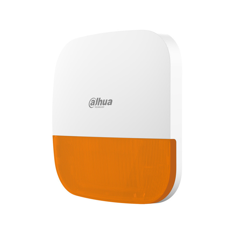 Dahua Funk-Außensirene, orange Kalotte, Grad 2, weiß, IP65, 110db - 1