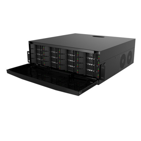 Grundig SMART IP-Rekorder, 256 Kanäle IP, 16x SATA à 16 TB, 64 GB verbaut, schwarz - GU-RN-AT816256N - 1