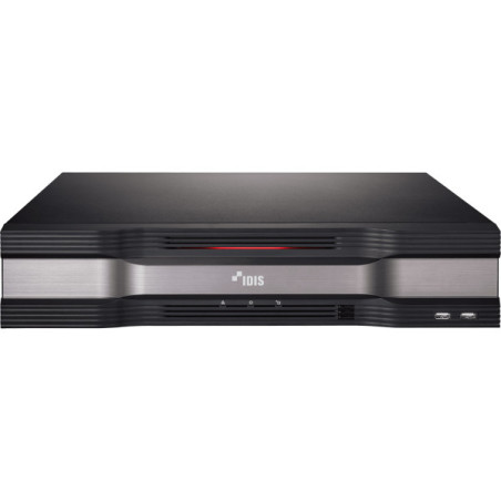 IDIS IP-Rekorder, 16 Kanäle IP, 6x SATA, 2 TB verbaut, eingebauter 16 Kanal PoE-Switch, NDAA, schwar - 1
