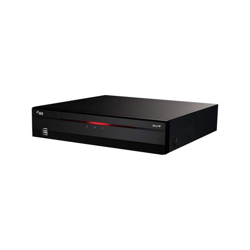 IDIS IP-Rekorder, 8 Kanäle IP, 2x SATA, 2 TB verbaut, eingebauter 8 Kanal PoE-Switch, NDAA, schwarz - DR-2508P-A/2TB/EU - 1