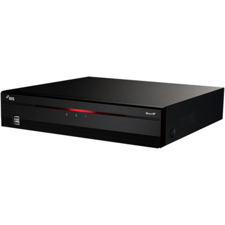 IDIS IP-Rekorder, 8 Kanäle IP, 2x SATA, 2 TB verbaut, eingebauter 8 Kanal PoE-Switch, NDAA, schwarz - DR-2508P-A/2TB/EU - 1