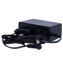 Plug-in power supply, stabilized, 12V, 2A - black