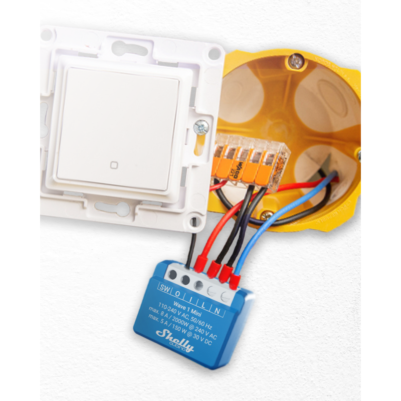 Shelly · Unterputz · "Wave 1 Mini" · Relais · max. A · 1 Kanal · Z-Wave - 227560 - 6