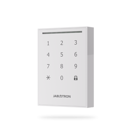 Jablotron BUS-Codetastatur mit RFID- &amp MIFARE-Leser, outdoor, weiß - 1