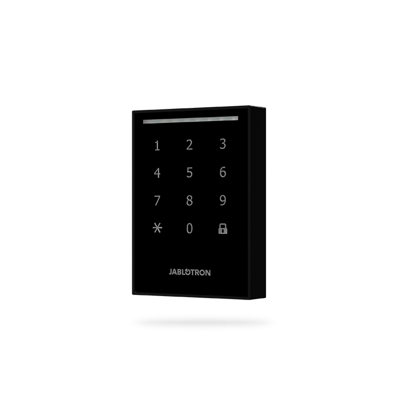 Jablotron BUS-Codetastatur mit RFID- &amp MIFARE-Leser, outdoor, schwarz - JA-121E-BK - 1