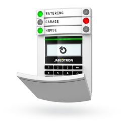 Jablotron BUS-Bedienteil, LCD-Display, Tastatur, RFID-Leser, weiß - JA-114E-WH - 1