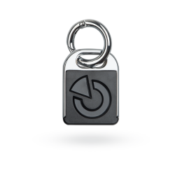 Jablotron RFID-Schlüsselanhänger schwarz/chrom - JA-195J - 1