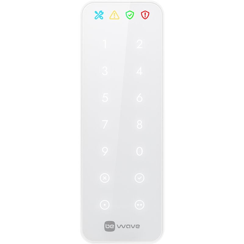 Satel BeWave wireless code keypad, 868 - 868.6 MHz, white