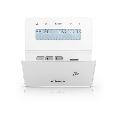 Satel Integra wireless LCD keypad, integrated reader