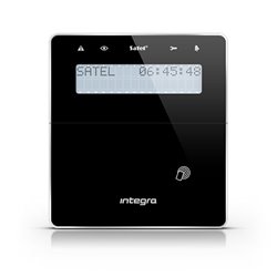 Satel Integra, wireless keypad, integrated reader, black
