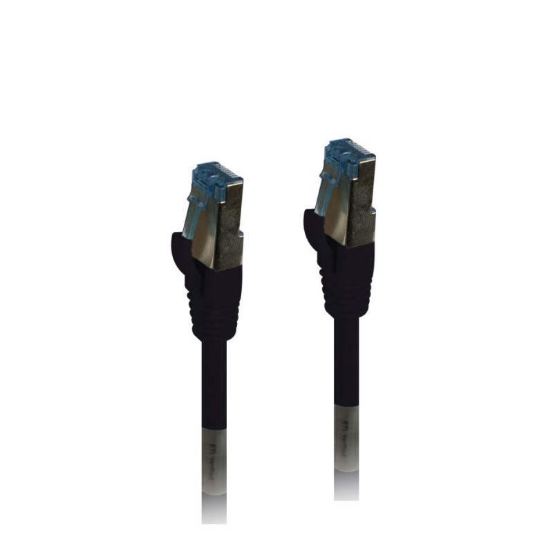 Patchkabel RJ45, CAT6A 500Mhz,10m, schwarz, S-STP(S/FTP), PUR(Au? en/Outdoor/Industrie), AWG26, Synergy 21 - 133085 - 2