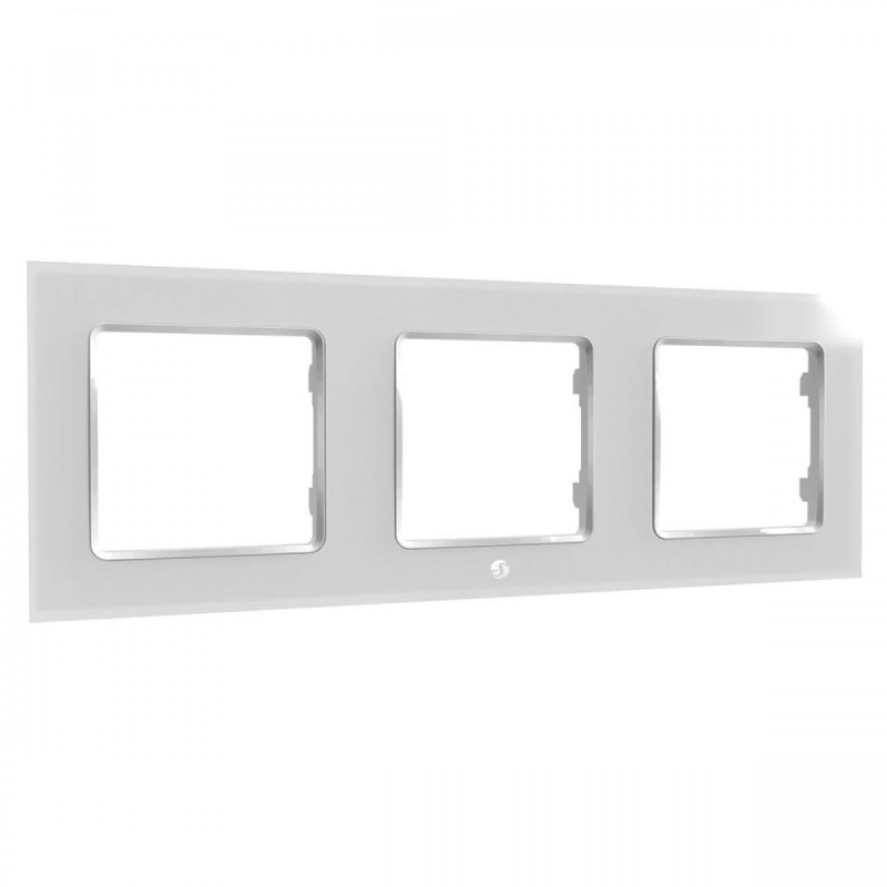 Shelly · Flush-mounted accessories · "Wall Frame 3" · Wall switch frame 3-way · White - 209838 - 2