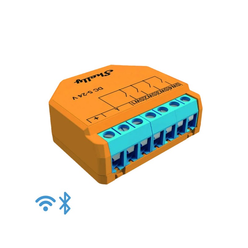 Shelly · Unterputz · "Plus i4 DC" · Szenenaktivierer · WLAN · BT - 212181 - 3