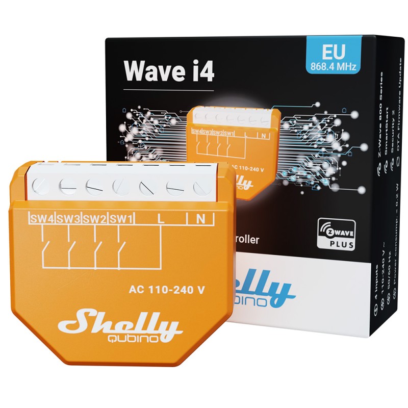 Shelly · Flush-mounted · "Wave i4" · Scene activator · 12 actions · Z-Wave - 224174 - 8