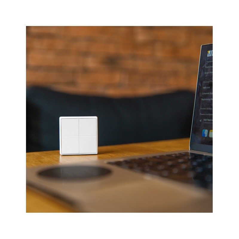 Shelly · Plug & Play · "Blu Wall Switch 4" · Wandtaster · 4-fach · 16 Aktionen · Weiß - 232790 - 5