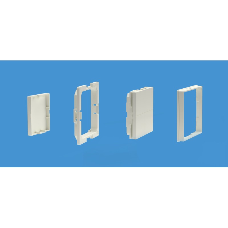 Shelly · Plug & Play Accessories · "BLU Wall Switch 4 Adapter Legrand & Shelly" · White - 232791 - 2