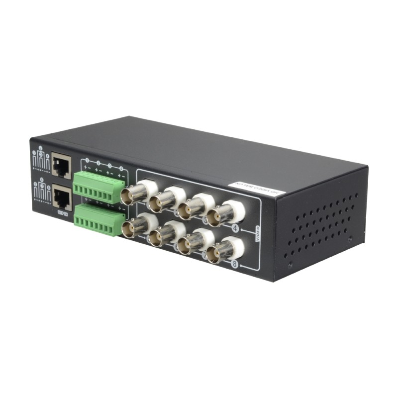 Video Balun 4N1 (HDTVI, HDCVI, AHD y CVBS) - 8 passive Kanäle - Enthält 8 BA612P-HAC - BNC Verbindung und RJ45 - Umfang: 180 ~ 4