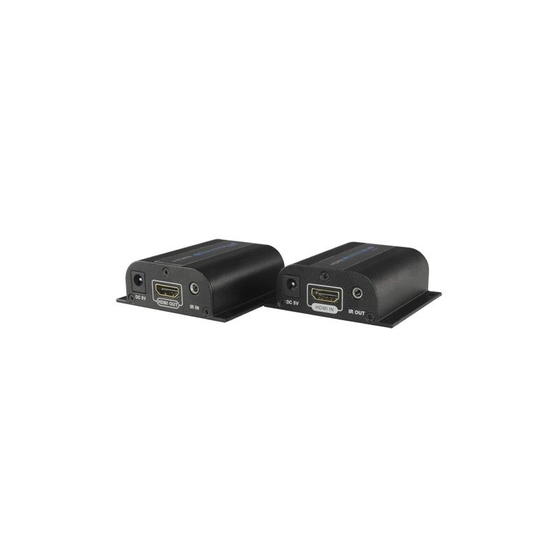 HDMI Aktiver Extender - Sender und Empfänger - Reichweite 50 m - Über Cat-UTP-Kabel 6 - Bis 1080p - Stromversorgung DC 5 V - HDM
