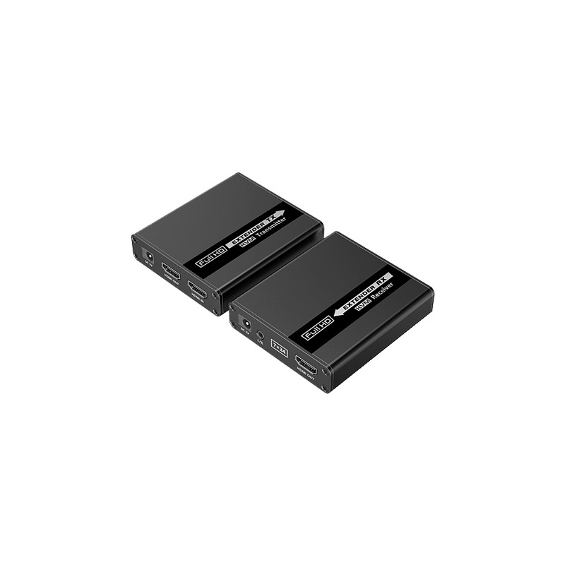 HDMI/USB-Extender über Ethernet-Kabel CAT6/6A/7 - Sender und Empfänger - Reichweite 70 m - Bis 1080p - Unterstützt PCM/LPCM/DTS 