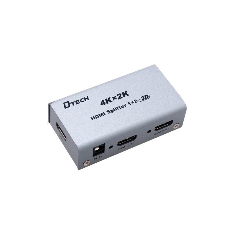 HDMI-Signal-Multiplikator - 1 HDMI-Eingang - 2 HDMI-Ausgänge - Bis 4K*2 - Maximale Ausgangslänge 25 m - Stromversorgung DC 5 V -