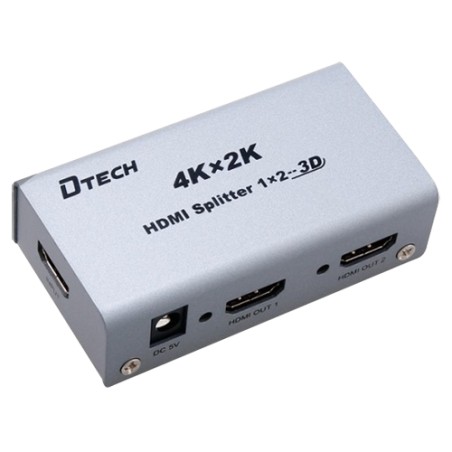 HDMI-Signal-Multiplikator - 1 HDMI-Eingang - 2 HDMI-Ausgänge - Bis 4K*2 - Maximale Ausgangslänge 25 m - Stromversorgung DC 5 V -