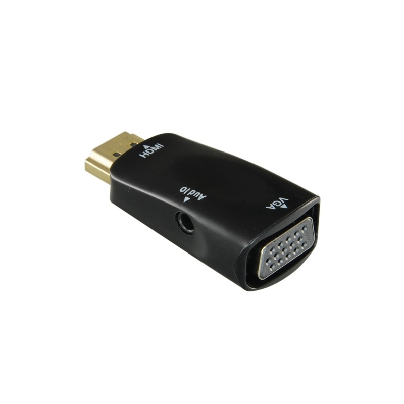 HDMI zu VGA+Audioadapter - Passiv, benötigt keine Stromversorgung - Wandeln Sie einen HDMI-Ausgang in VGA + Audio um - Auflösung