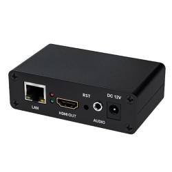 Video Decoder - Resolution up to 1920x1080p - Encoding H.265/H.264 - Up to 4 x Stream - 54 x 90 x 29 mm / 100g - Color black
