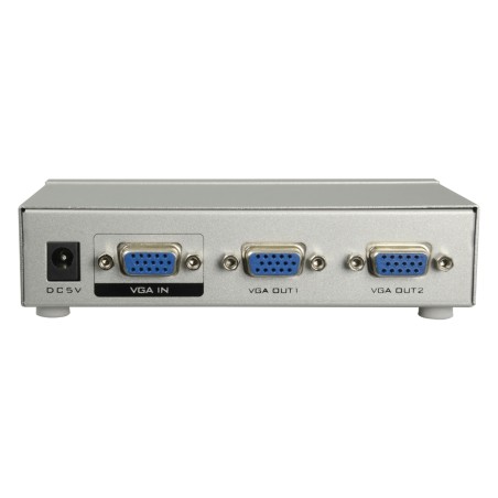 VGA Signal Multiplikator - 1 VGA-Eingang - 2 VGA-Ausgänge - VGA, SVGA, XGA, Multisync - Entfernung zu Monitoren: 65 Meter - Stro