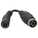 DC Adapter - 105 mm Long - Mini-DIN Socket - Standard Plug - Adapts Standard Power Supply - For SAFIRE Recorders - CON-DC-HIK -