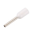 Hohle Aderendhülsen zum Crimpen - Für elektrische Kabel - Leiterquerschnitt 0.5mm² / AWG 22 - Weiße Farbe - 200 Einheiten - CON-