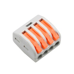 Safire - Conector de Cable - 1 Entrada y 3 Salidas - Calibre del cable 28 ~ 12AWG - Sección 0.08 m²~ 4 mm² - 10 unidades - CON-F