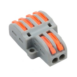 Safire - Conector de Cable - 2 Entradas y 4 Salidas - Calibre del cable 28 ~ 12AWG - Sección 0,08 ~ 4mm² - 10 unidades - CON-FAS