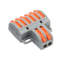 Safire - Conector de Cable - 2 Entradas y 6 Salidas - Calibre del cable 28 ~ 12AWG - Sección 0,08 ~ 4mm² - 10 unidades - CON-FAS