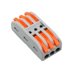 Safire - Conector de Cable - 3 Entradas y 3 Salidas - Calibre del cable 28 ~ 12AWG - Sección 0,08 ~ 4mm² - 10 unidades - CON-FAS