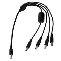 Power distributor - 1 special jack socket - 4 standard jack sockets - Power supply for 4 cameras - 1 single power source - 50 cm