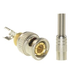 SAFIRE-Stecker - BNC zum Schweißen - Angepasst an RG59 - Inklusive Schrumpfschlauch - Schutzgehäuse - Optimale Verbindung - CON1
