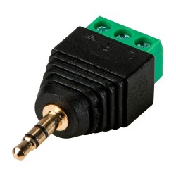 SAFIRE-Stecker - Jack 3.5 mm Stereo - Ausgang + / von 2 Klemmen - 42 mm (L) - 18 mm (B) - 4 g - CON298 - 1