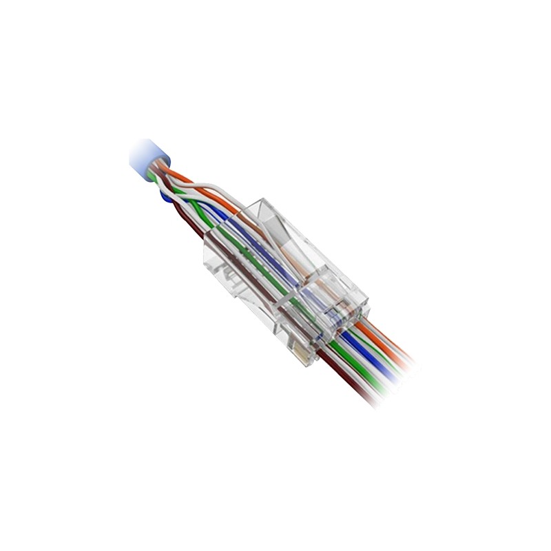 Verbinder RJ45 Safire - Zum Crimpen - Sonderkategorie 6 - Frontöffnung für einfache Installation - 50 einheiten (Preis pro Einhe