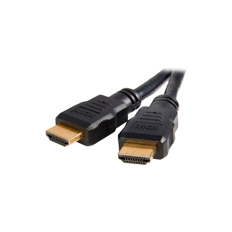 HDMI-Kabel - HDMI Typ A Stecker - Hohe Geschwindigkeit - 0.5 m - Farbe schwarz - Korrosionsschutz-Steckverbinder - HDMI1-05 - 1