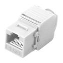 UTP cable connector - RJ45 output connector - Compatible UTP Category 6 - Easy installation without tools - Low loss