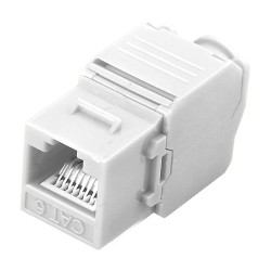 UTP cable connector - RJ45 output connector - Compatible UTP Category 6 - Easy installation without tools - Low loss