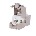 Stecker für FTP-Kabel - Ausgangsstecker RJ45 - Kompatibel FTP-Kategorie 6A - Einfache Installation ohne Werkzeuge - KS6A-FTP-TL1